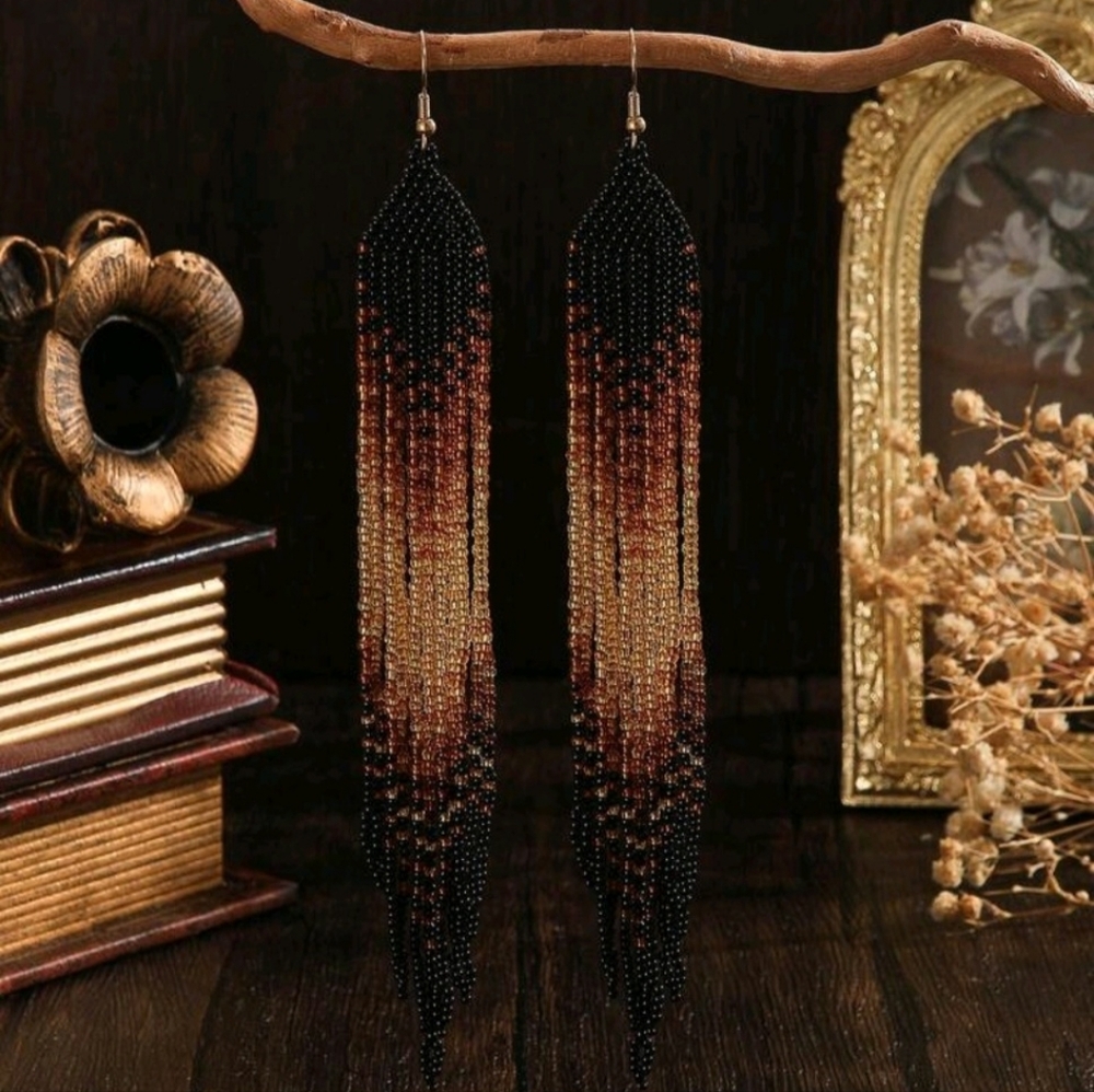 Unique Bohemian Beaded Earrings - New